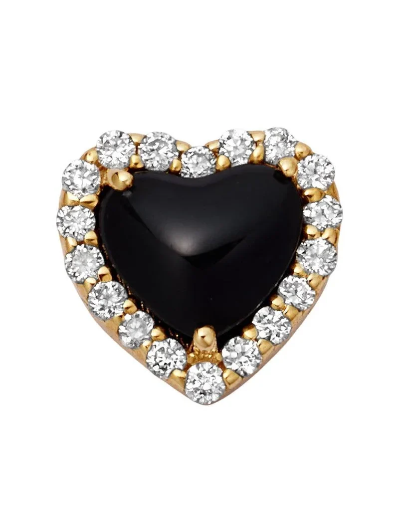 Black Eclipse Heart Charm