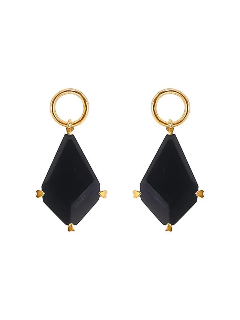 LISA NIK Black Onyx Earring Charms