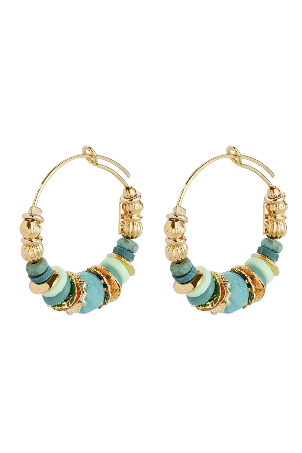 Blue Aloha Mini Hoop Earrings Blue Aloha Mini Hoop Earrings