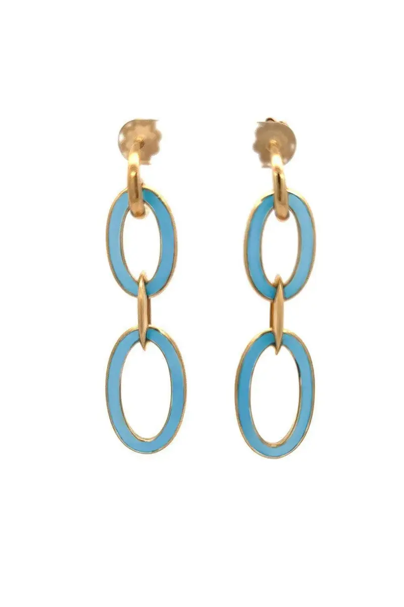 ALETTO BROTHERS Blue Enamel Capri Earrings | Image 1 ALETTO BROTHERS Blue Enamel Capri Earrings | Image 1