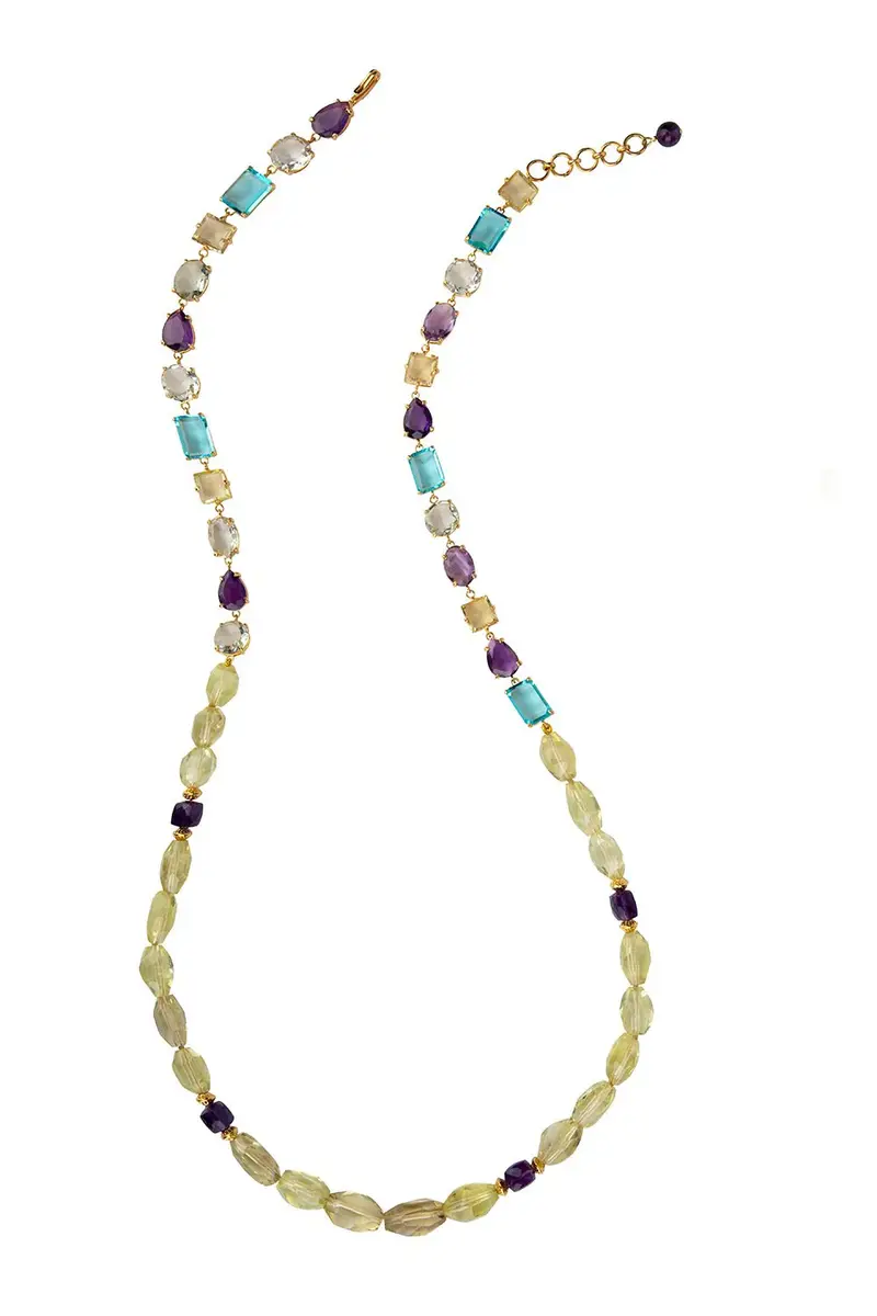 BOUNKIT JEWELRY Blue Quartz Amethyst Anita Necklace | Image 1 BOUNKIT JEWELRY Blue Quartz Amethyst Anita Necklace | Image 1