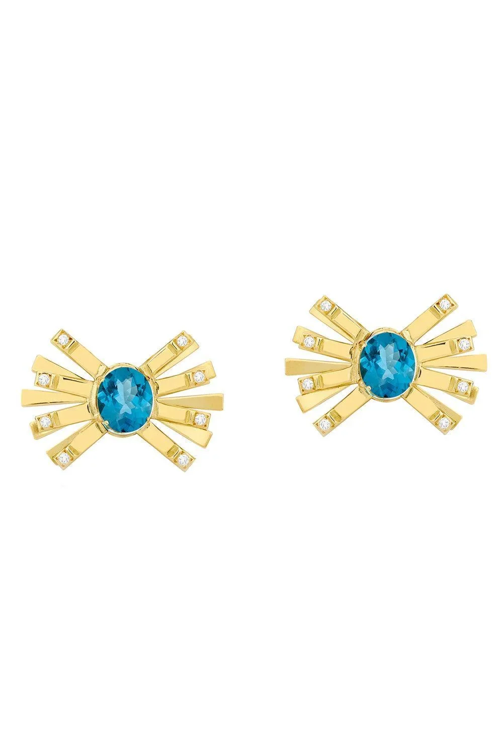 Blue Topaz Mini Farfalle Earrings