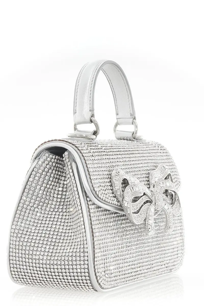 Judith Leiber Bow Top Handle Fullbead Clutch | Thumbnail 5
