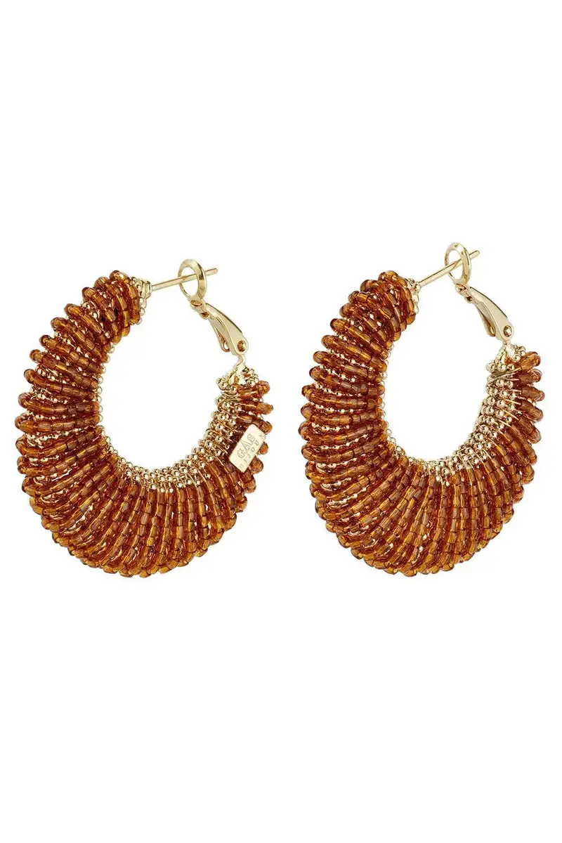 Gas Bijoux Brown Large Izzia Earrings | Image 1 Gas Bijoux Brown Large Izzia Earrings | Image 1