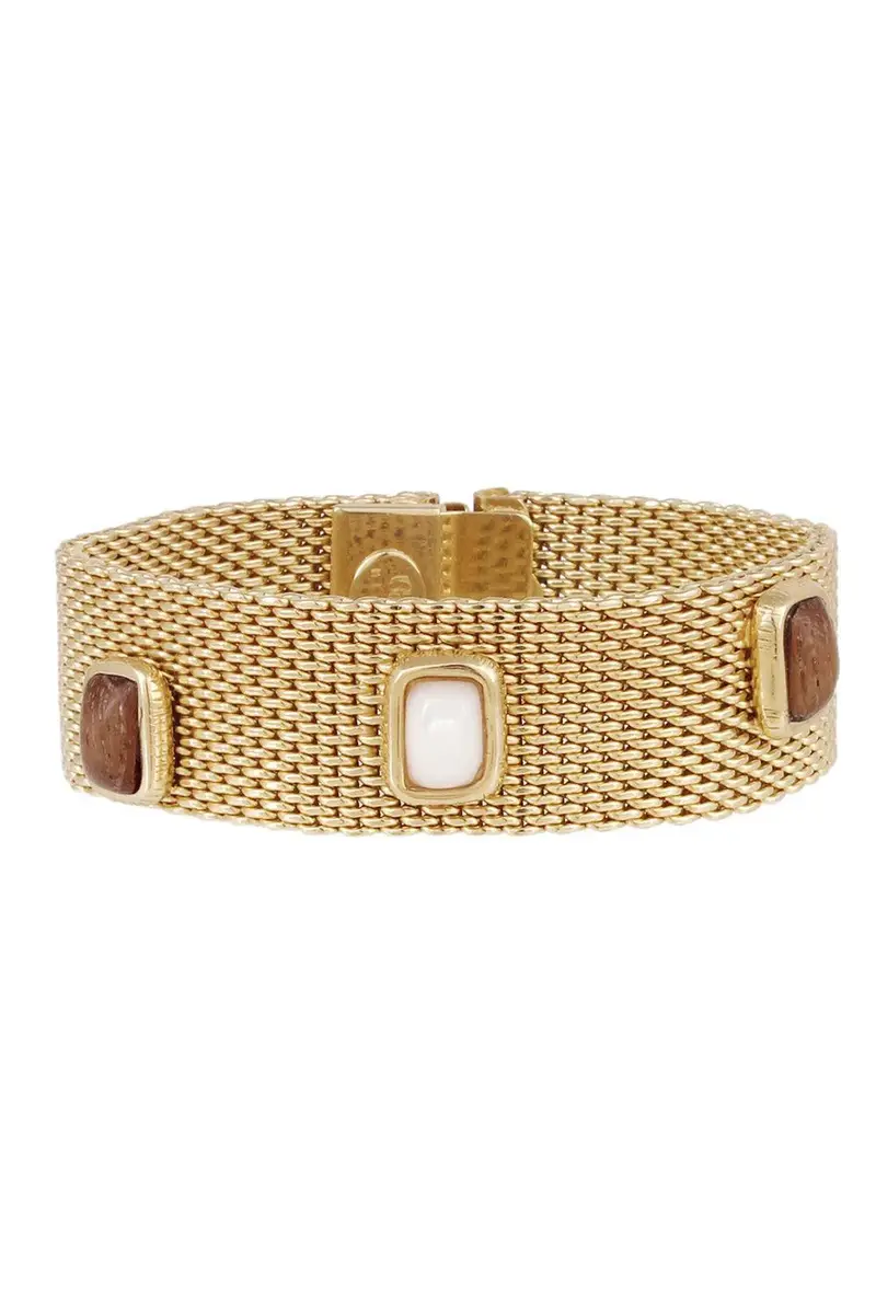 Gas Bijoux Brown Large Totem Stones Bracelet | Image 1 Gas Bijoux Brown Large Totem Stones Bracelet | Image 1