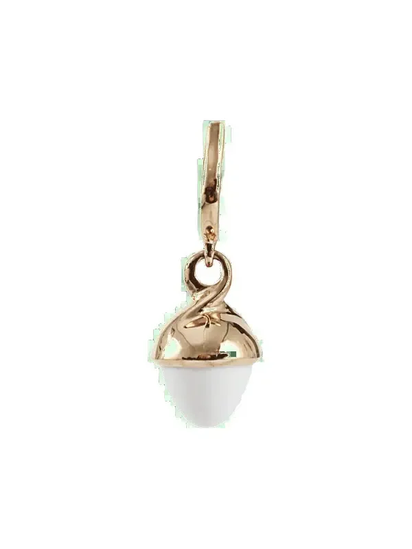 Cacholong Mikado Flamenco Pendant