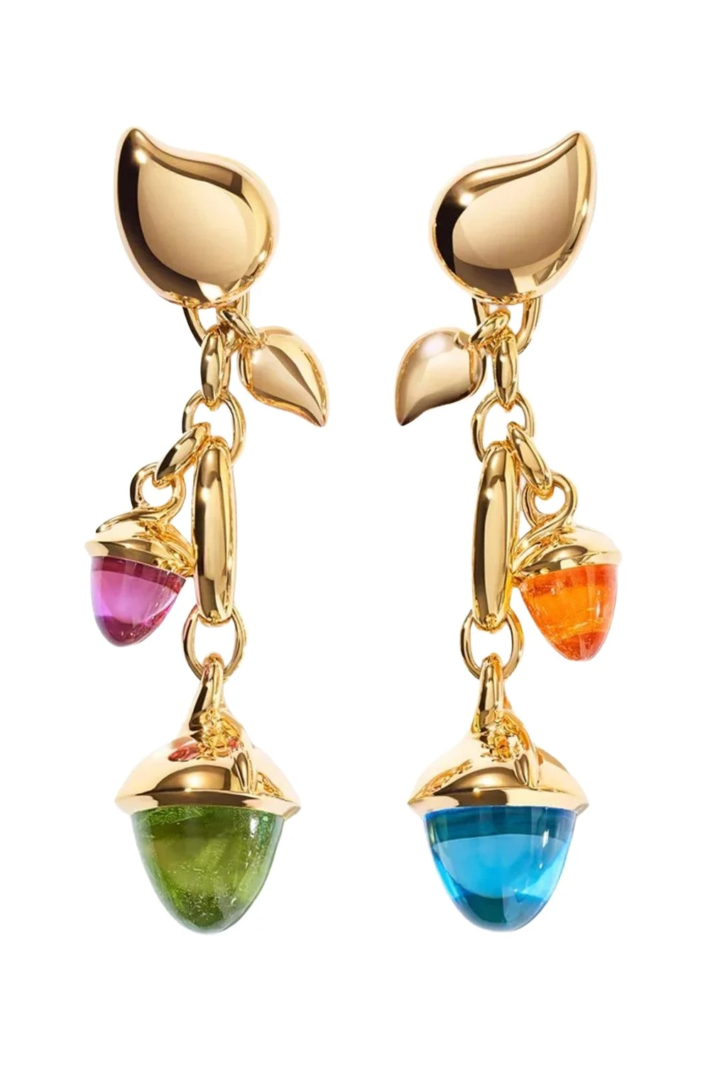Candy Mikado Two Acorn Dangling Earrings Candy Mikado Two Acorn Dangling Earrings