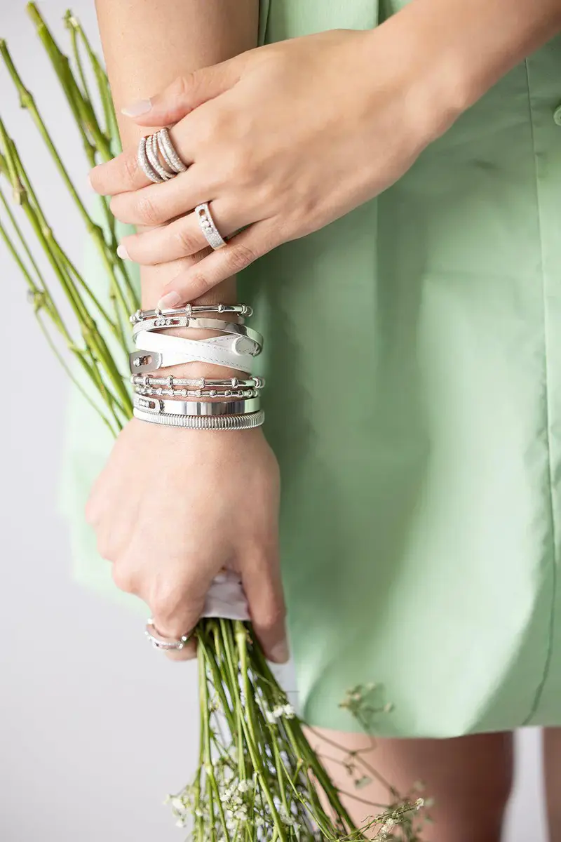 SIDNEY GARBER Carly Bracelet - White Gold | Thumbnail 2