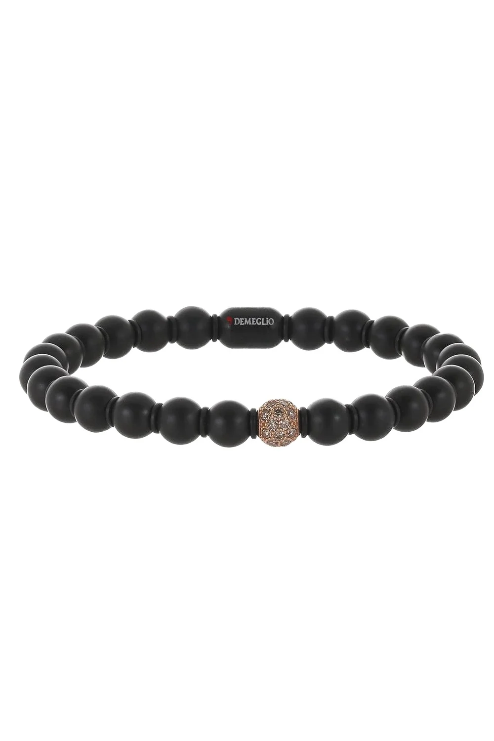 Champagne Diamond Matte Black Sfera Stretch Bracelet Champagne Diamond Matte Black Sfera Stretch Bracelet