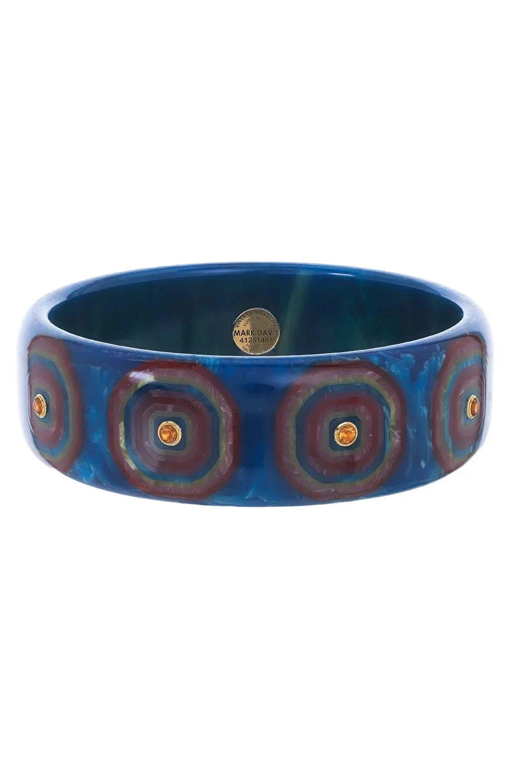 Citrine Blue Red Bakelite Bangle Citrine Blue Red Bakelite Bangle