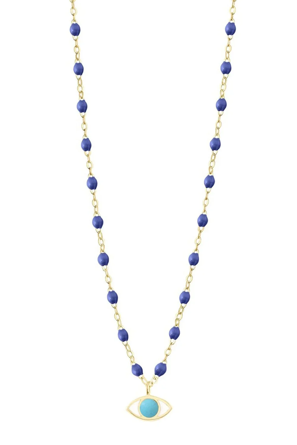 Gigi Clozeau Classic Gigi Eye Necklace - 16.5in - Bleuet