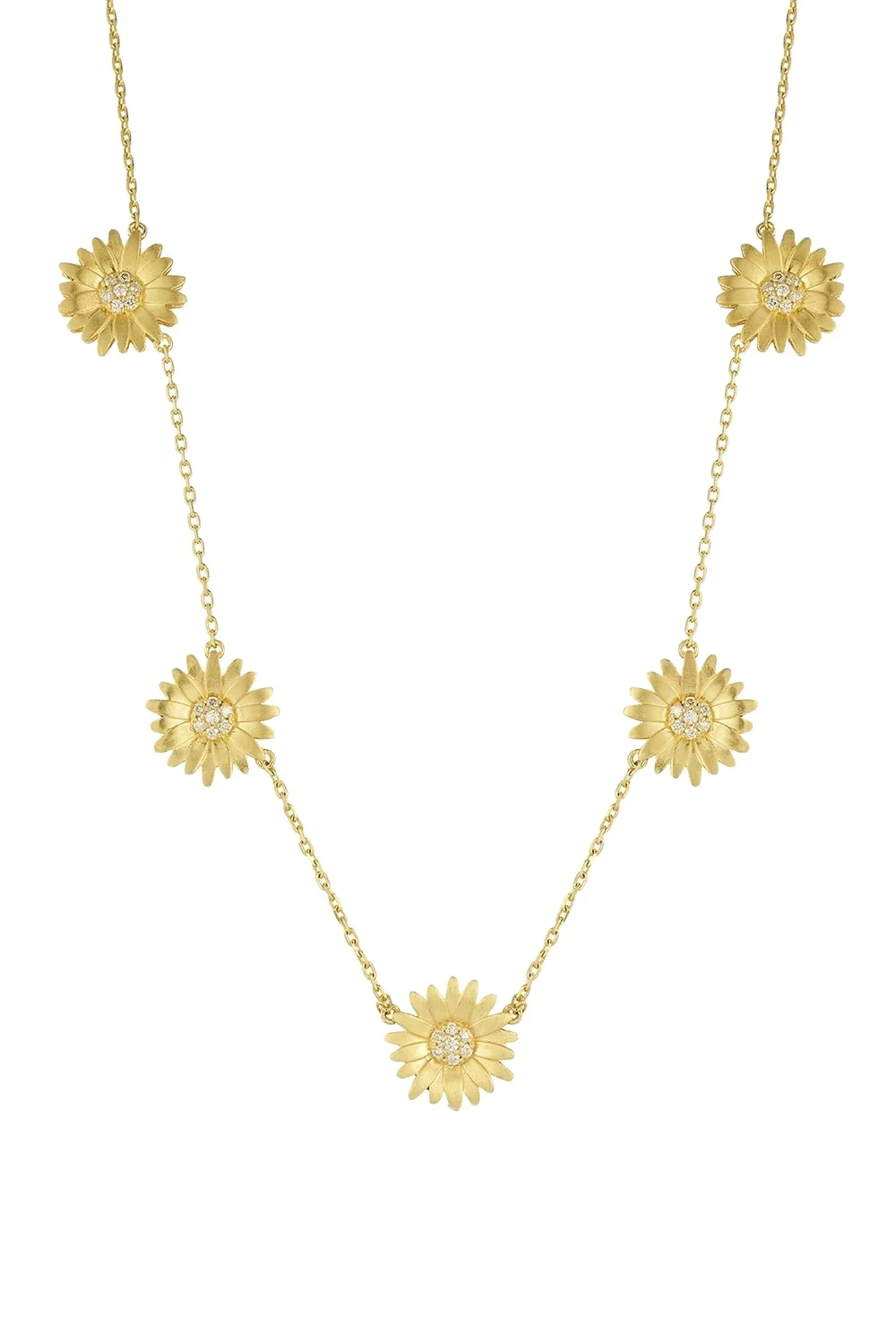 TANYA FARAH Daisy 5 Station Diamond Necklace