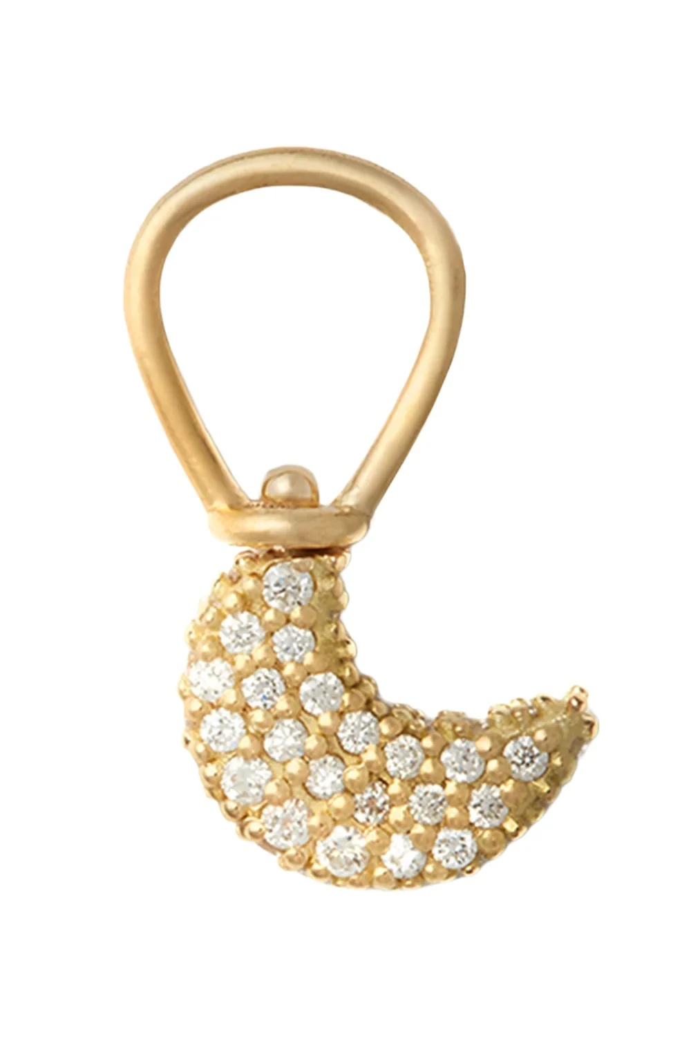 Marla Aaron Diamond Allstone Itty Bitty Moon Charm