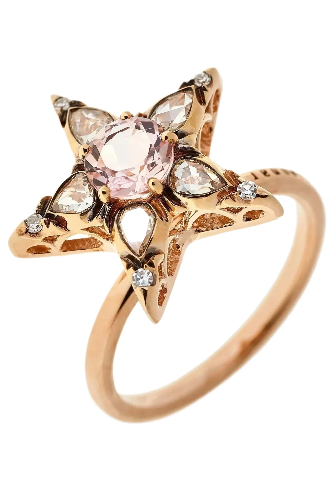 Selim Mouzannar Diamond and Morganite Star Ring