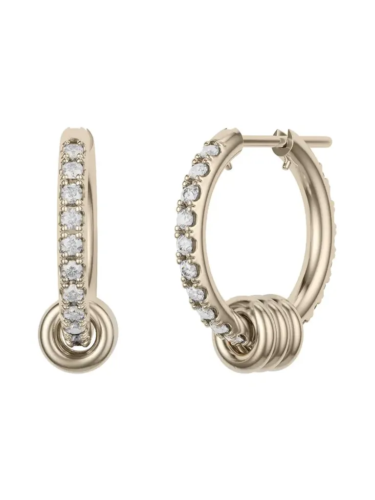 Diamond Ara Hoop Earrings Diamond Ara Hoop Earrings