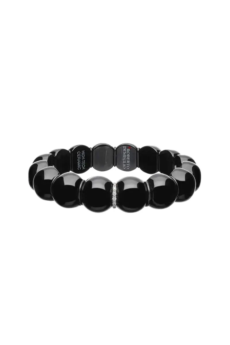 ROBERTO DEMEGLIO Diamond Bar Black Dama Bracelet | Image 1 ROBERTO DEMEGLIO Diamond Bar Black Dama Bracelet | Image 1