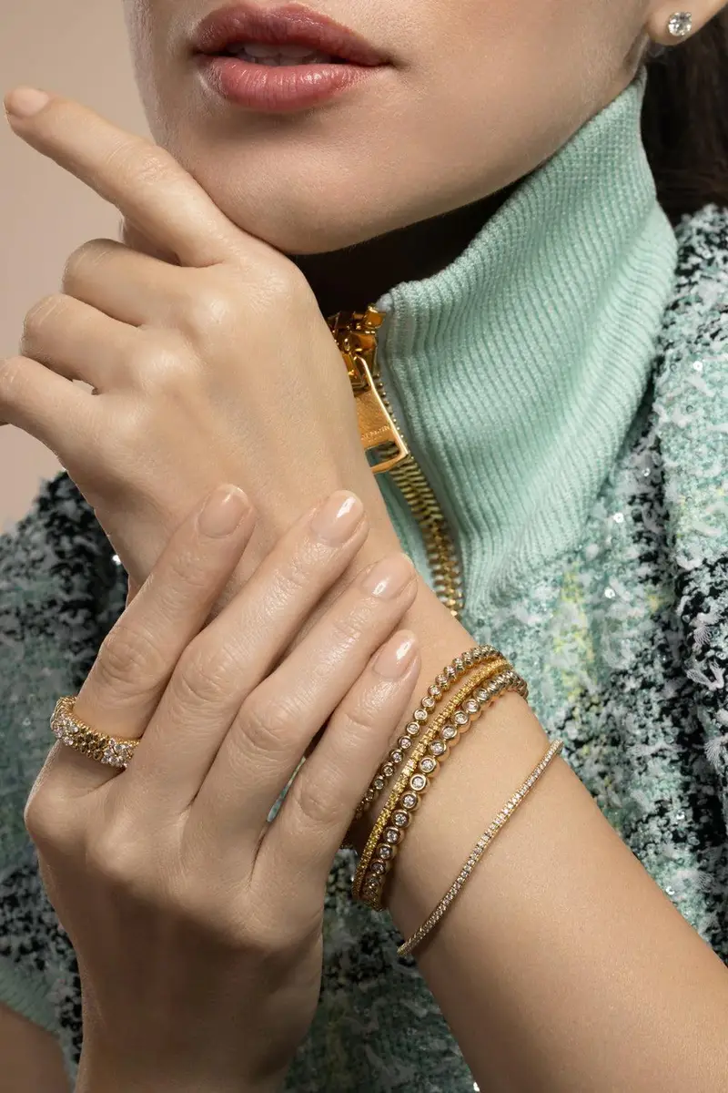 ROBERTO DEMEGLIO Diamond Bezel Stretch Bracelet | Thumbnail 2