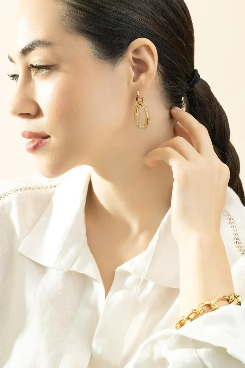 BIZZOTTO Diamond Blink Pendant Earrings | Thumbnail 4