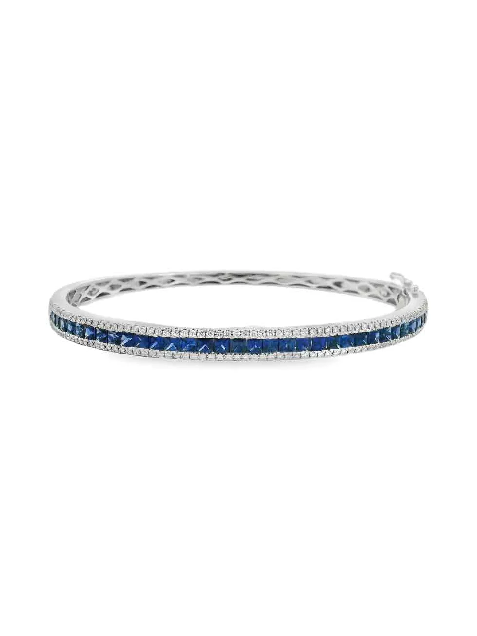 Diamond Blue Sapphire Bangle Bracelet Diamond Blue Sapphire Bangle Bracelet