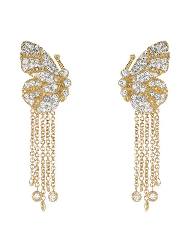 Diamond Butterfly Wing Earrings Diamond Butterfly Wing Earrings