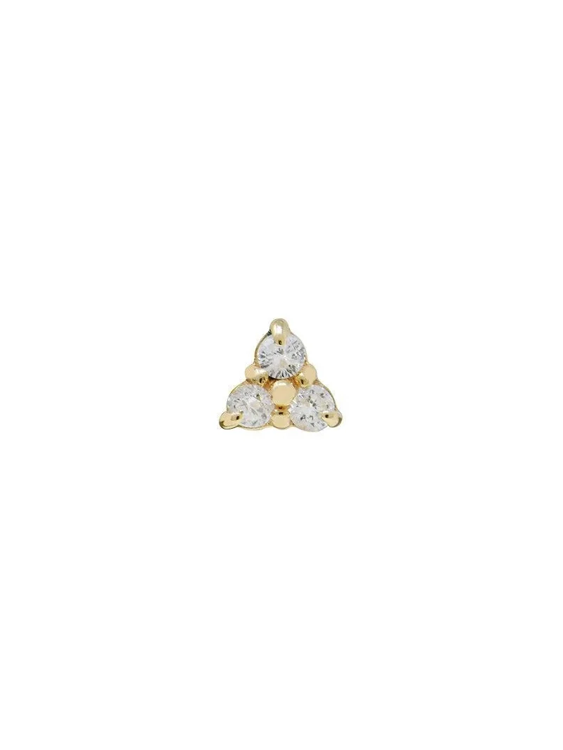 Anzie Diamond Cléo Trio Triangle Cluster Stud Earring