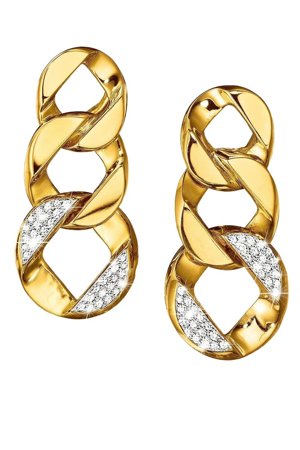 Diamond Curb Link Earrings Diamond Curb Link Earrings