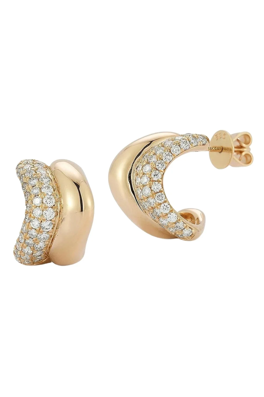 Diamond Cynthia Rose Huggie Earrings Diamond Cynthia Rose Huggie Earrings