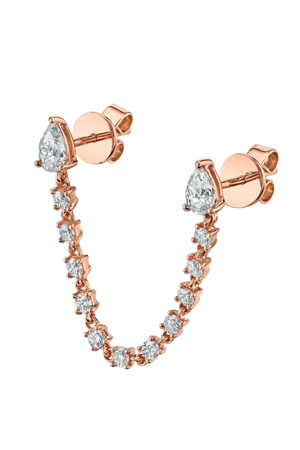 Diamond Double Loop Earring
