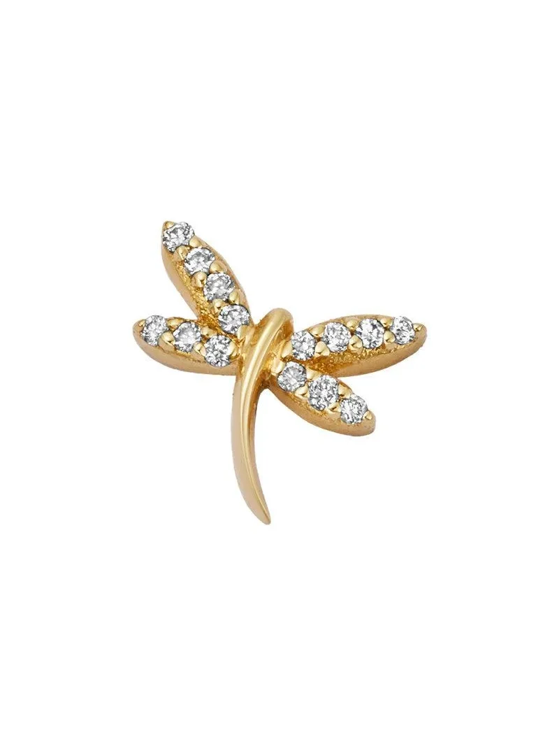 Diamond Dragonfly Charm
