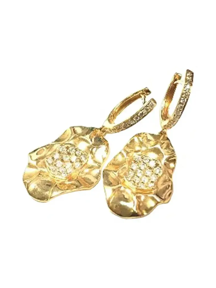 Diamond Drop Circle Hoop Earrings Diamond Drop Circle Hoop Earrings