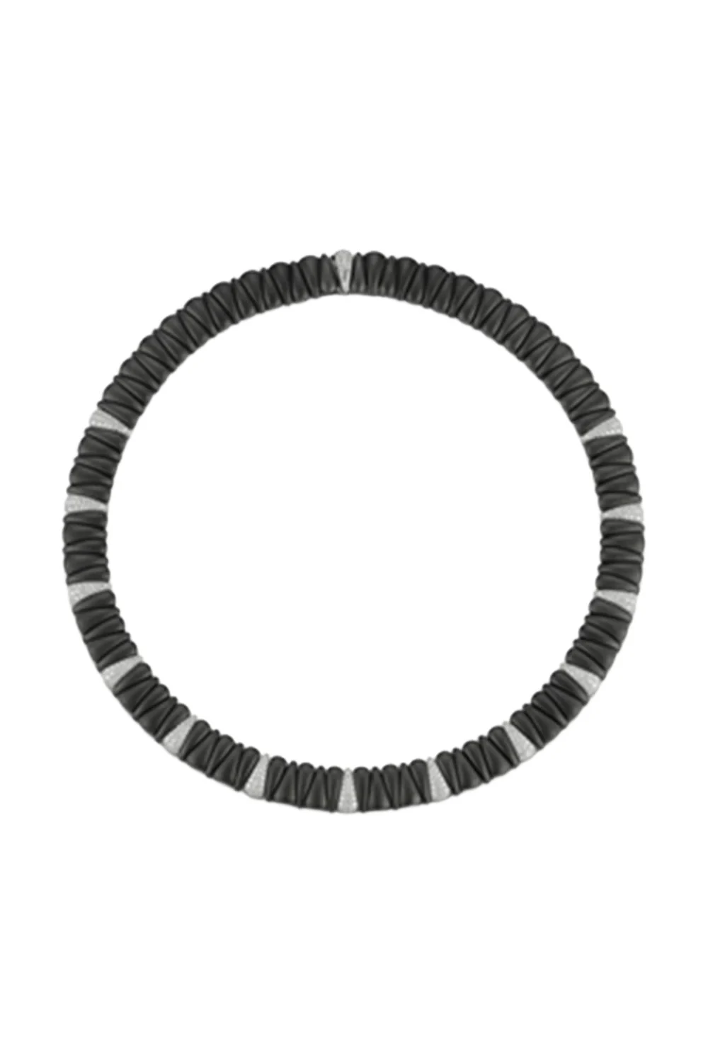 Diamond Extra Small Matte Black Thirteen Section Artiglio Necklace Diamond Extra Small Matte Black Thirteen Section Artiglio Necklace
