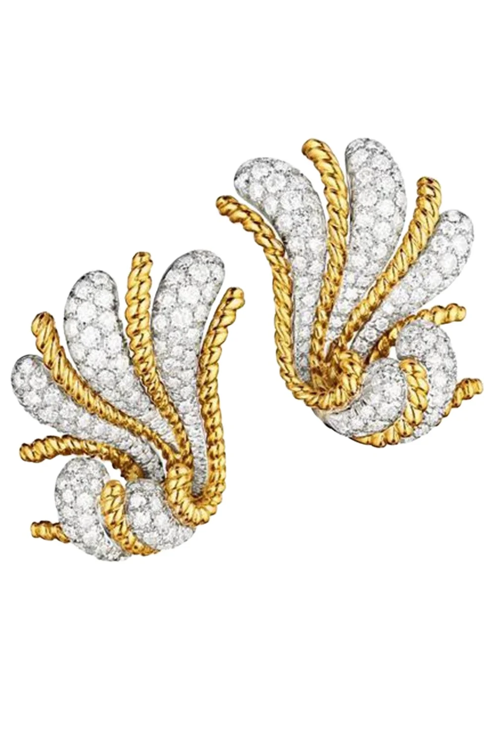Diamond Fan Earrings Diamond Fan Earrings