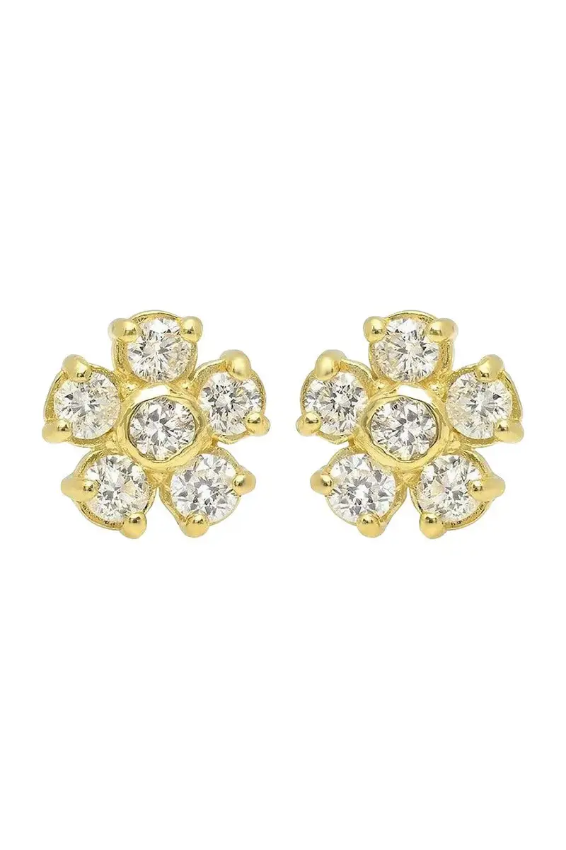 Jennifer Meyer Diamond Flower Studs | Image 1 Jennifer Meyer Diamond Flower Studs | Image 1
