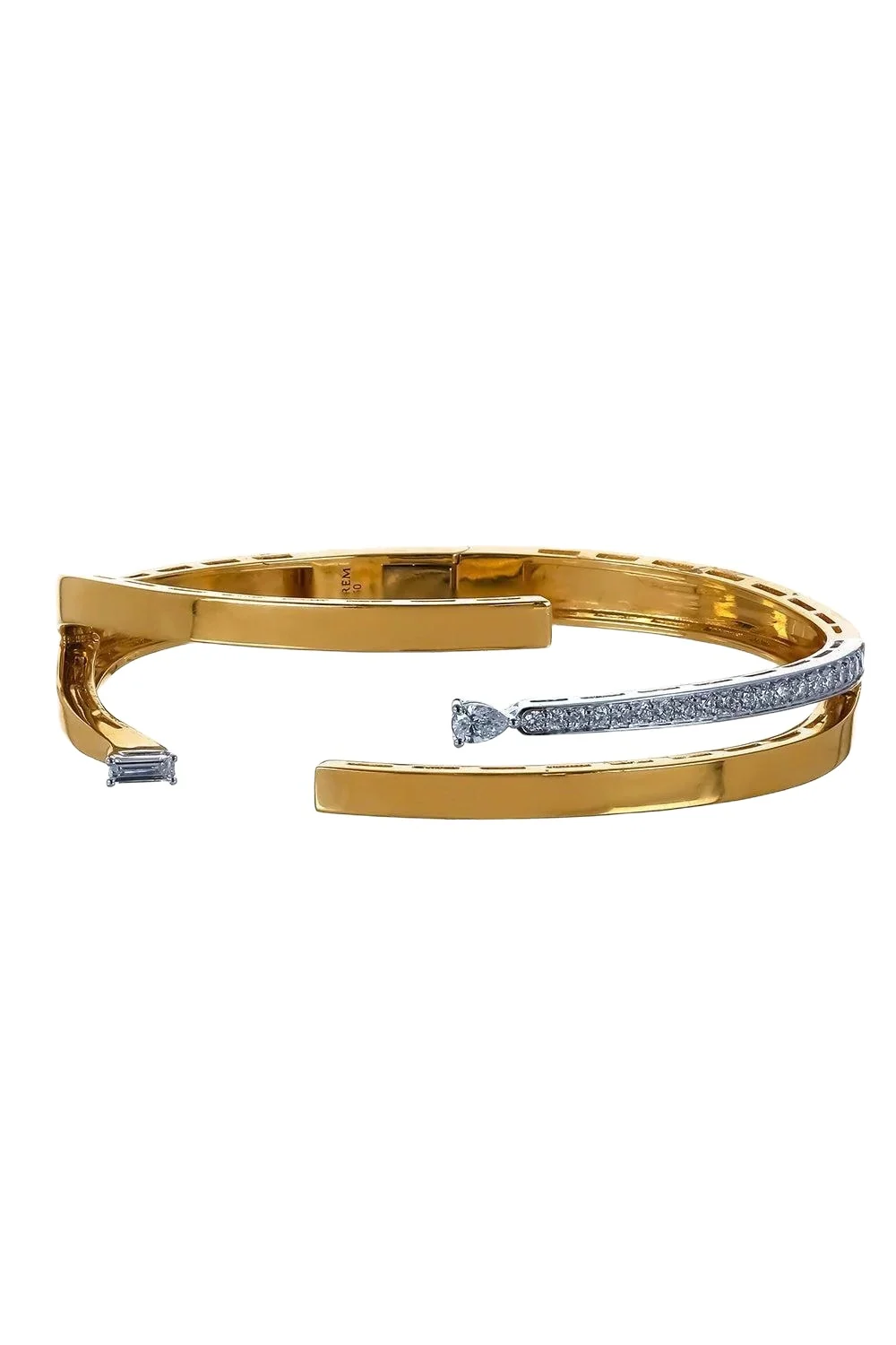 YEPREM Diamond Four Line Open Bracelet