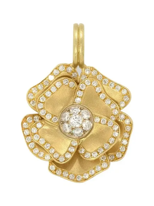 Diamond Golden Blossom Flower Pendant Diamond Golden Blossom Flower Pendant