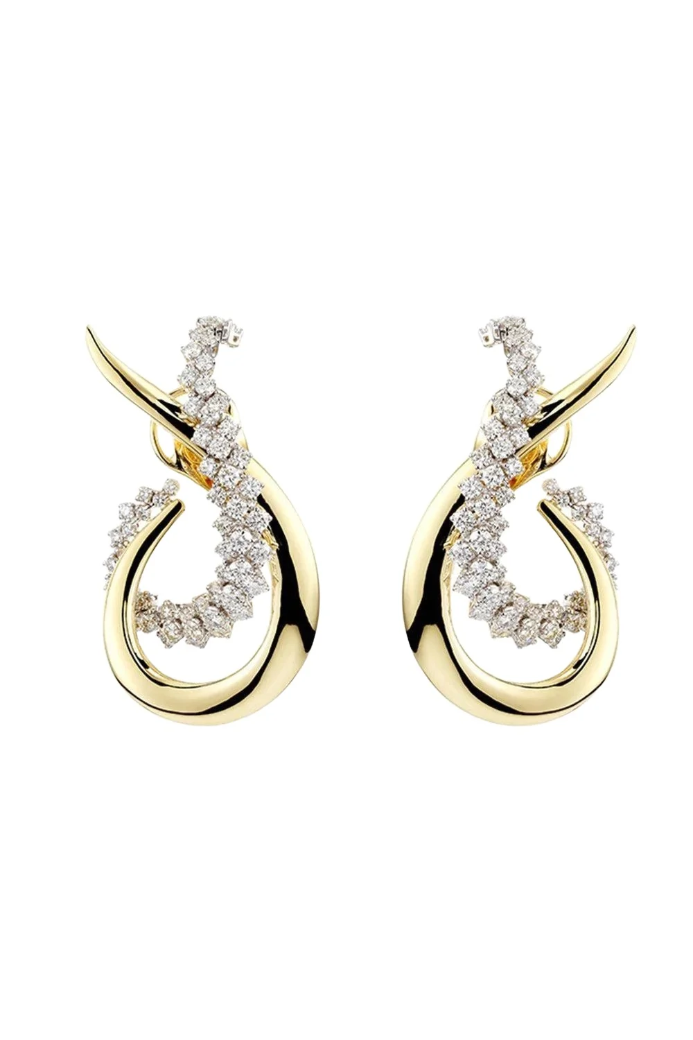 Diamond Golden Strada Drop Earrings Diamond Golden Strada Drop Earrings