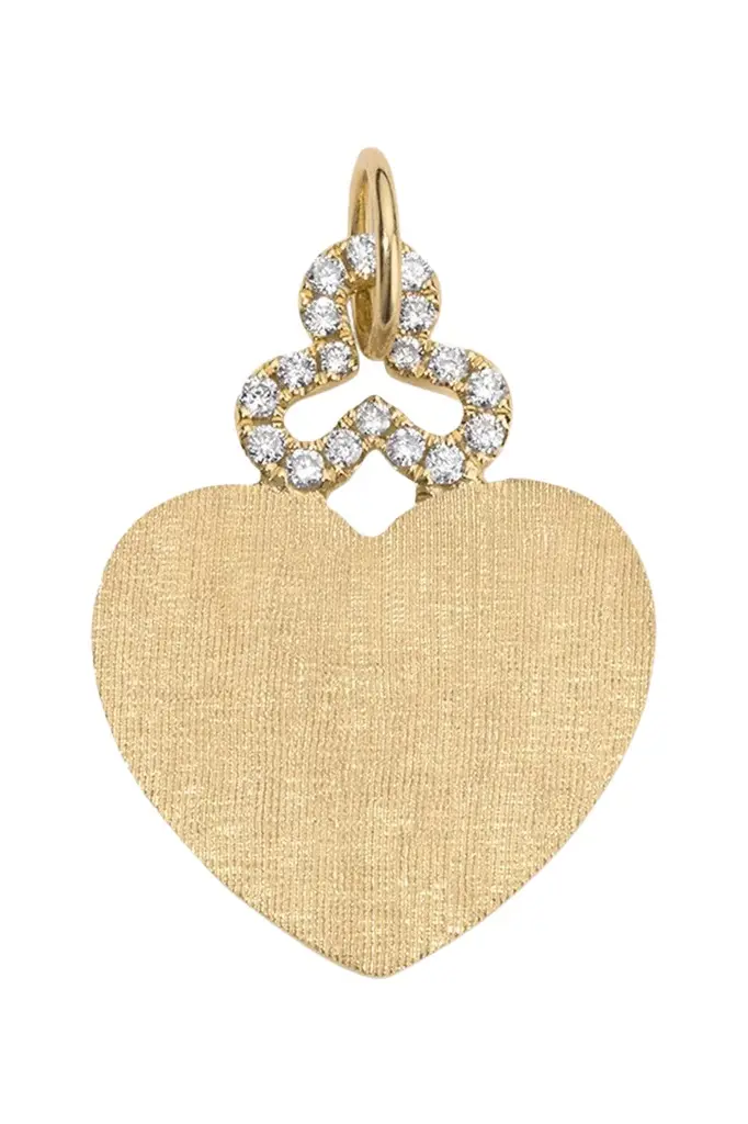 DEVON WOODHILL Diamond Heart Trefoil Charm | Image 1 DEVON WOODHILL Diamond Heart Trefoil Charm | Image 1