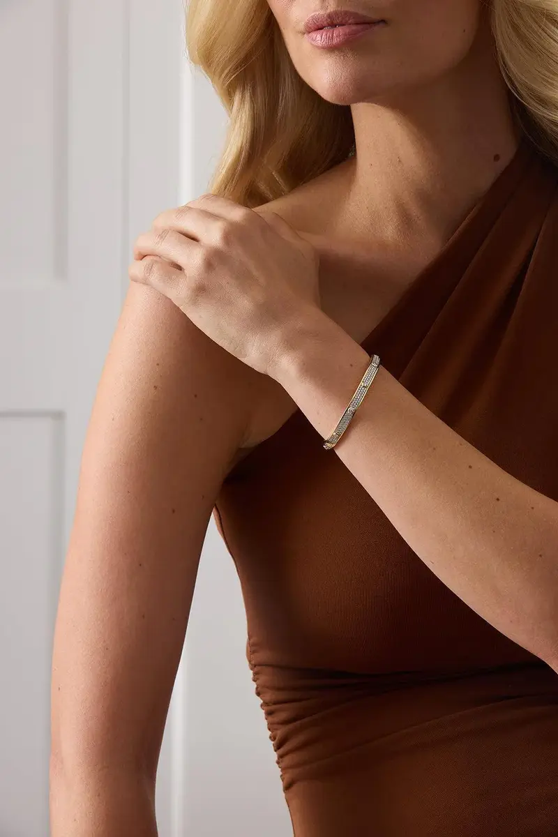 SARA WEINSTOCK Diamond Honey Comb Bangle Bracelet | Thumbnail 2