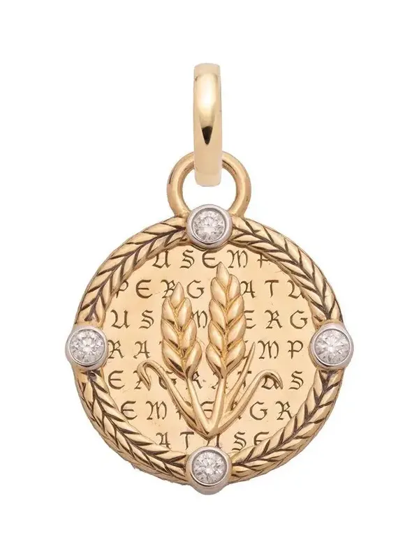Diamond Infinite Gratitude Braided Wheat Baby Medallion Diamond Infinite Gratitude Braided Wheat Baby Medallion