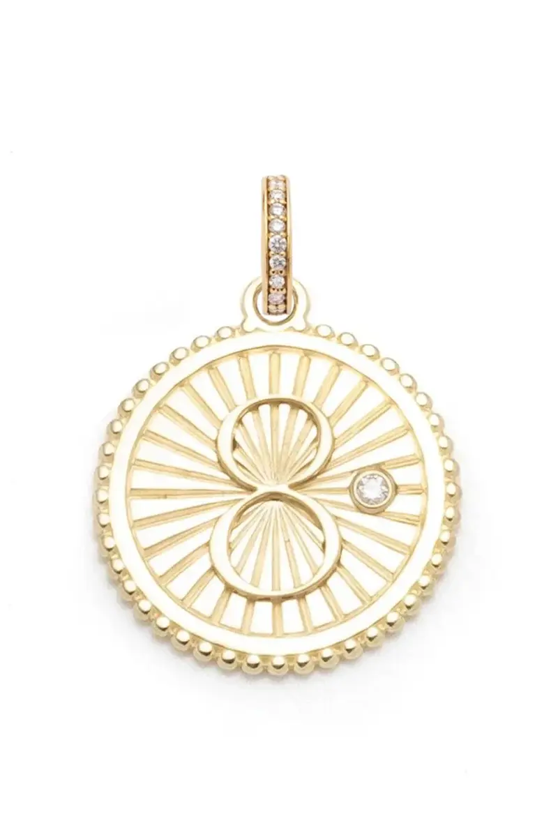 Foundrae Diamond Karma Medium Medallion | Image 1 Foundrae Diamond Karma Medium Medallion | Image 1