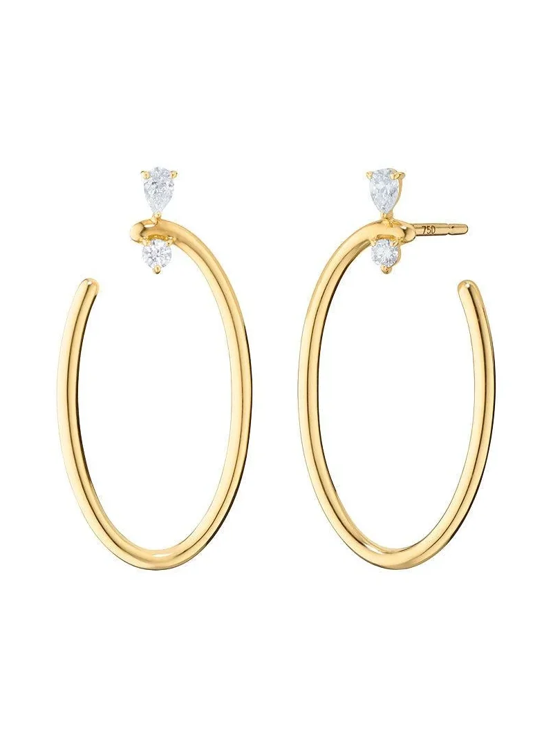 Diamond Large Galaxy Hoop Earrings