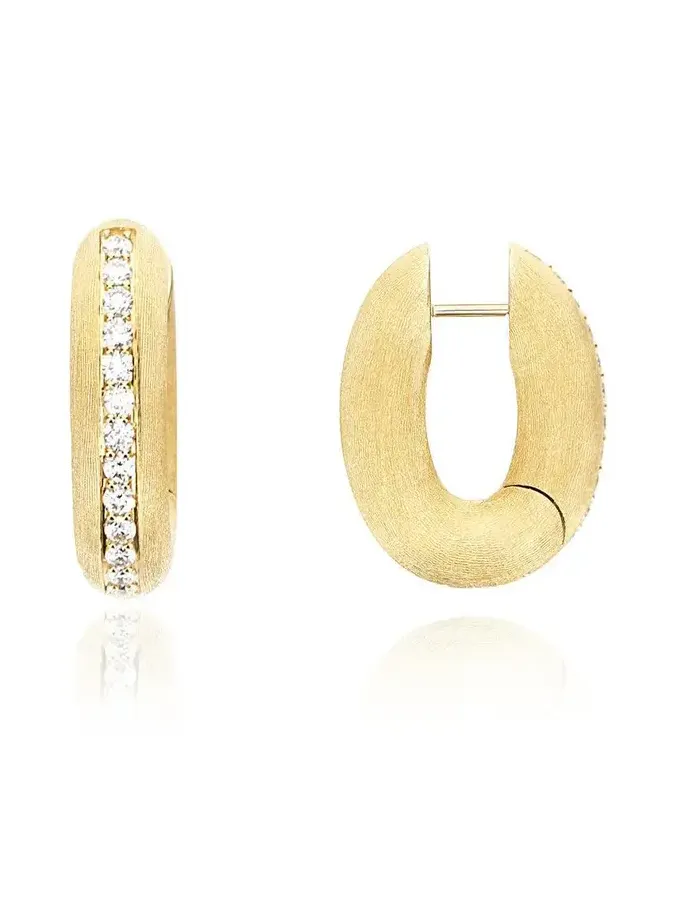 Diamond Line Libera Huggie Earrings Diamond Line Libera Huggie Earrings
