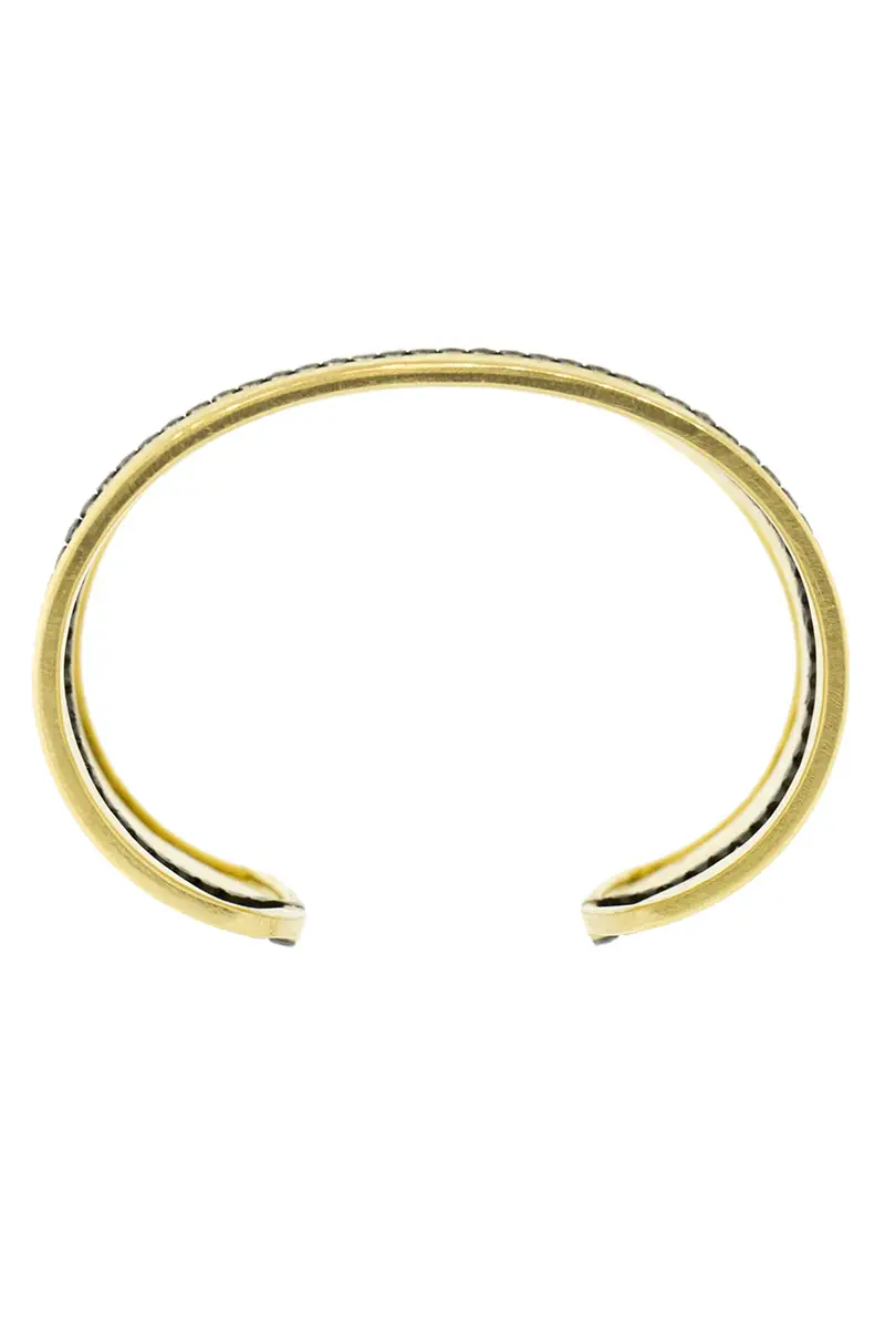 TODD REED Diamond Line Wide Gold Cuff | Thumbnail 6
