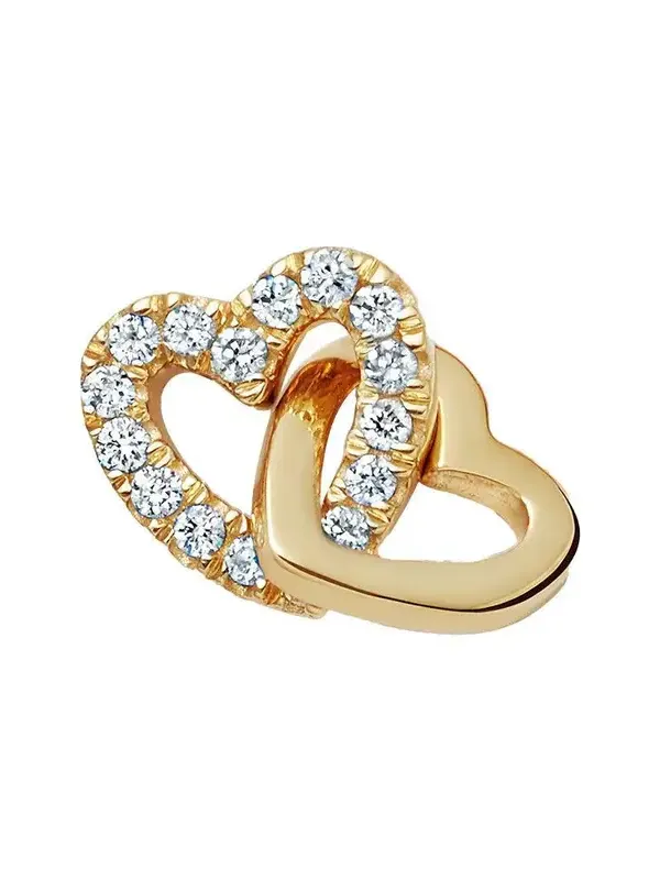 Diamond Linked Hearts Charm Diamond Linked Hearts Charm