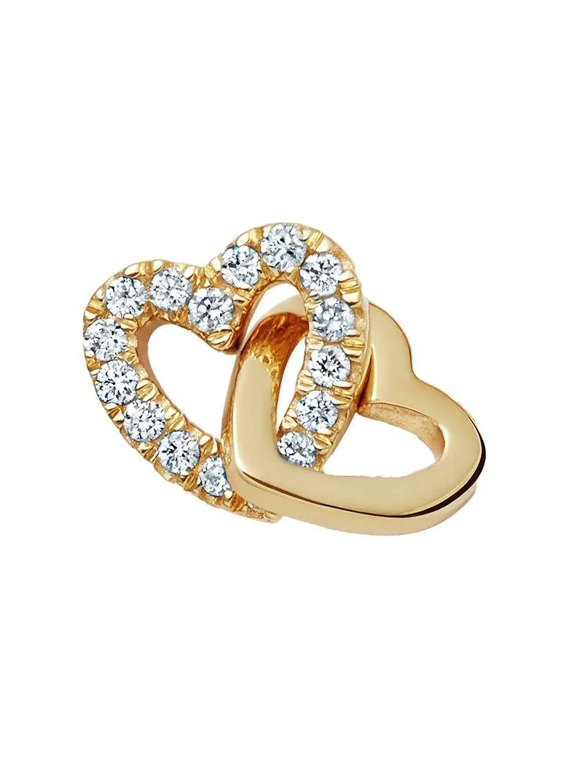 Diamond Linked Hearts Charm Diamond Linked Hearts Charm