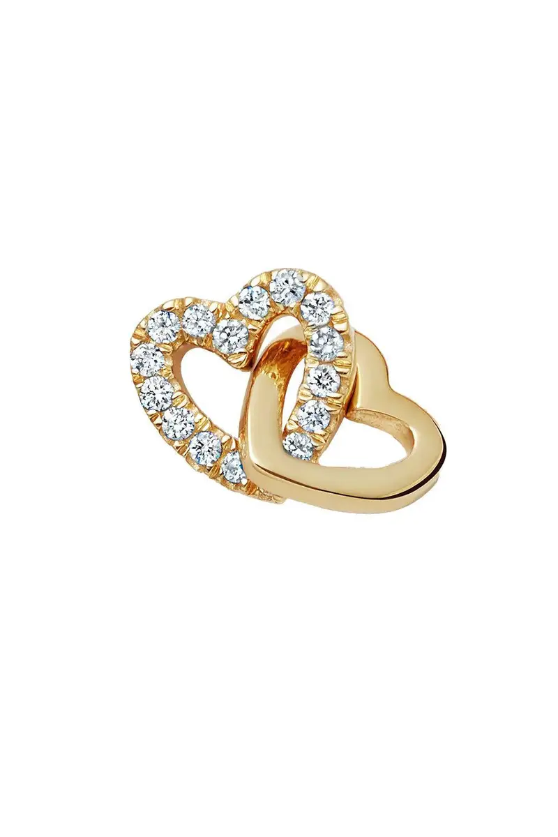 LOQUET Diamond Linked Hearts Charm | Image 1 LOQUET Diamond Linked Hearts Charm | Image 1
