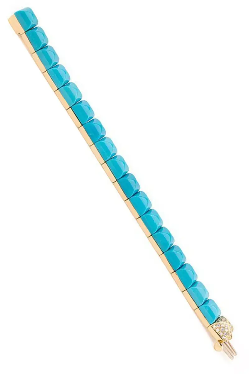 ALETTO BROTHERS Diamond Lock Piramide Turquoise Bracelet | Image 1 ALETTO BROTHERS Diamond Lock Piramide Turquoise Bracelet | Image 1