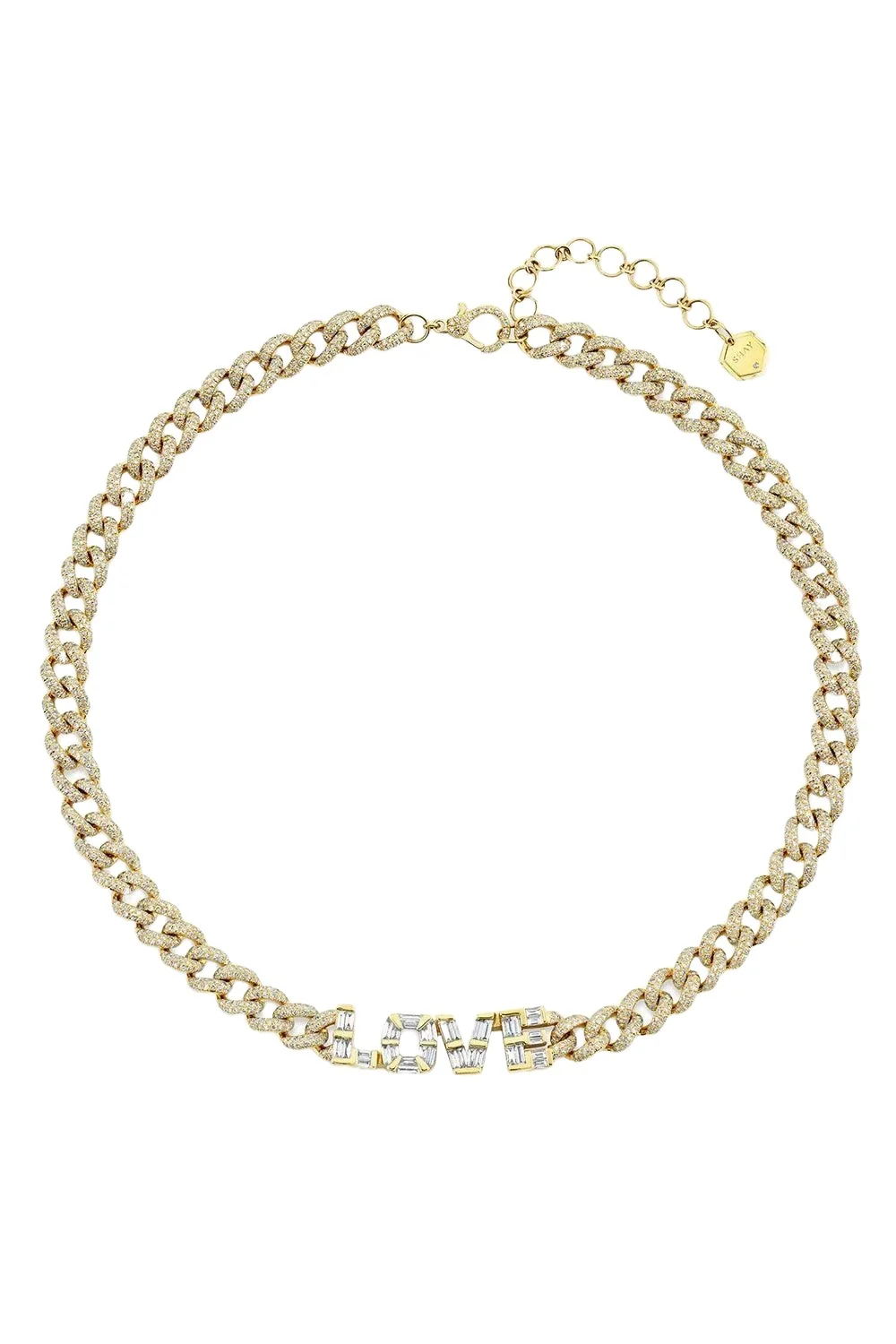 SHAY JEWELRY Diamond LOVE Medium Link Necklace