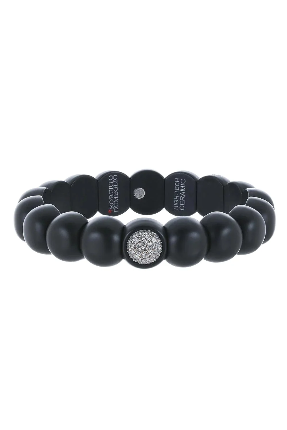 Diamond Matte Black Dama Stretch Bracelet Diamond Matte Black Dama Stretch Bracelet
