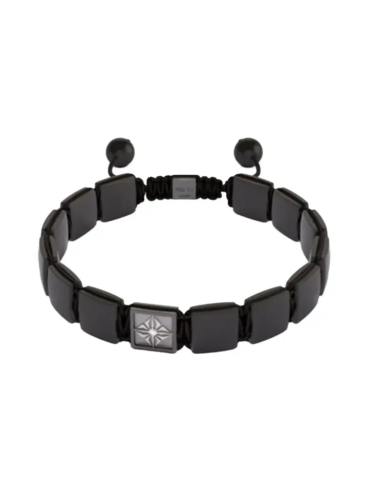 Diamond Matte Black Lock Bracelet Diamond Matte Black Lock Bracelet
